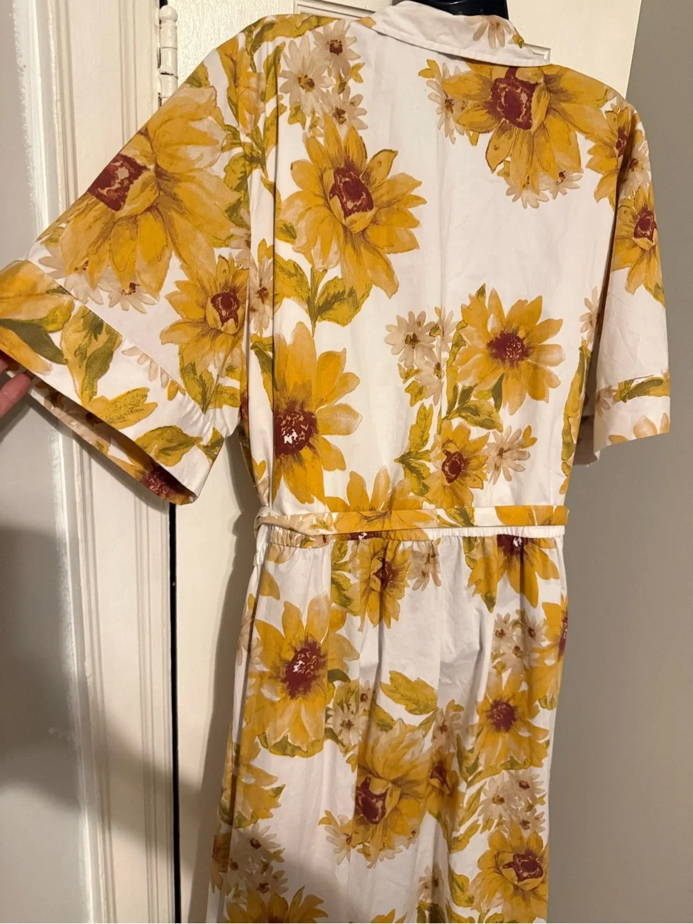 Jason Wu Sunflower Floral Button Down Shirt Dress Belted Cottagecore Plus 4X